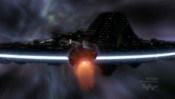 Útočné loď opouští Destiny v FTL